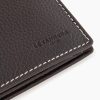 Charles horizontal, zipped wallet with 2 gussets in grained leather - Image 3