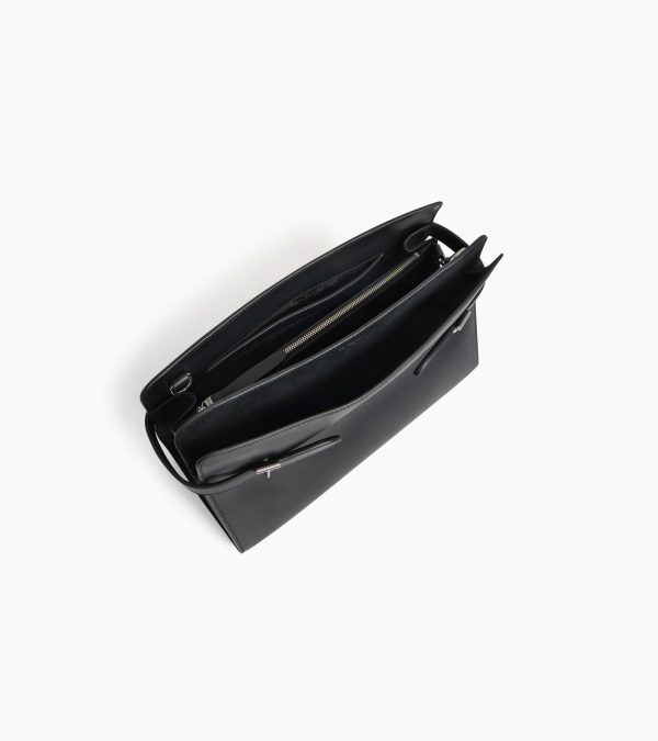 Emie large shoulderbag in smooth leather and nubuck - Image 2