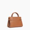 Emie medium handbag in raffia effect and smooth leather - Image 3