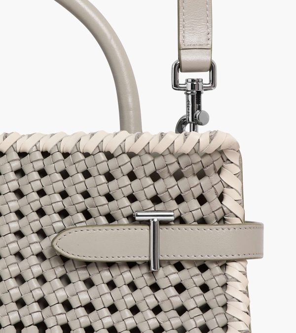 Emie medium handbag in braided smooth leather - Image 2