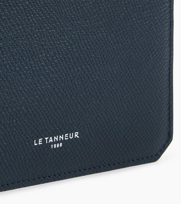 Gaston horizontal wallet 2 flaps in cross grain leather - Image 4
